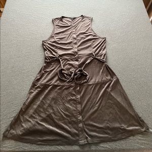 Banana Republic Vegan Suede Shirt Dress Size 18